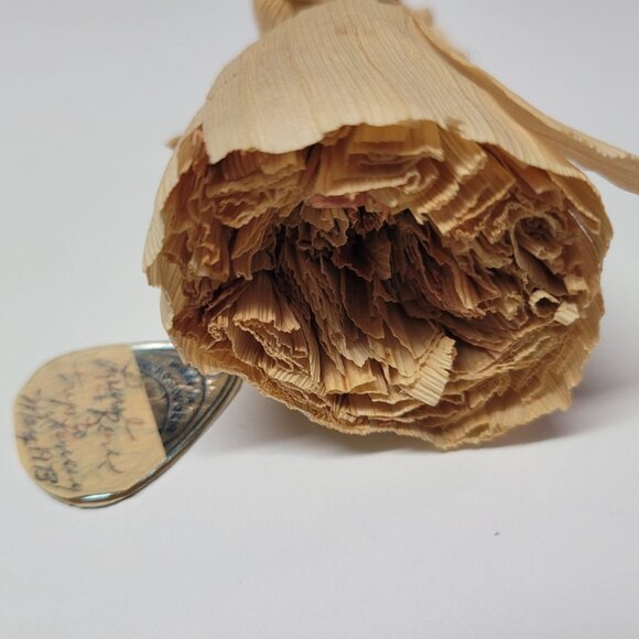 Husk Doll Czechoslovakia Art 5 Inch Fan Braid Woman 1970s Tourist Souvenirs - Picture 7 of 10